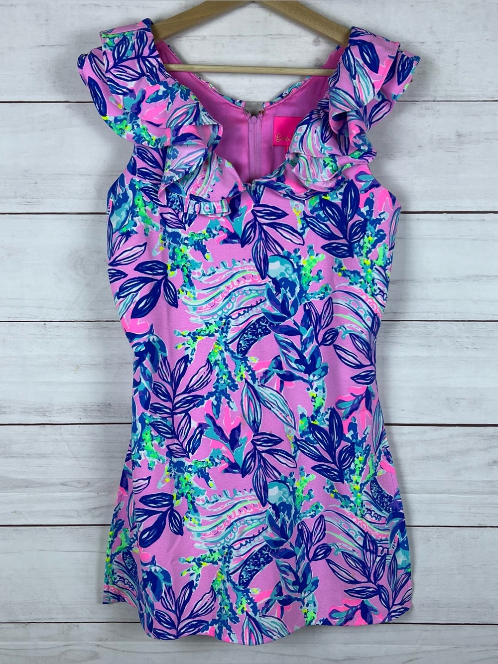 Lilly Pulitzer Linwood Romper Aura Dress Just A Lil Jelly Lilac Size 2